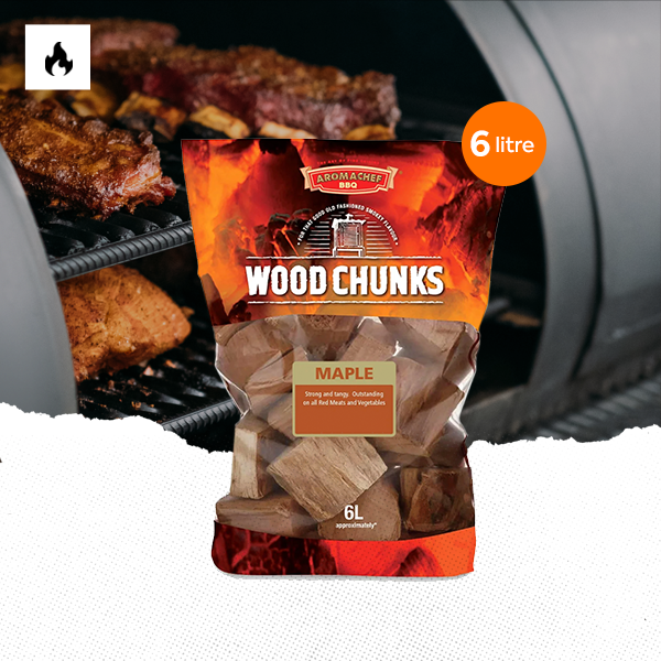 Maple Wood Chunks By Aromachef BBQ