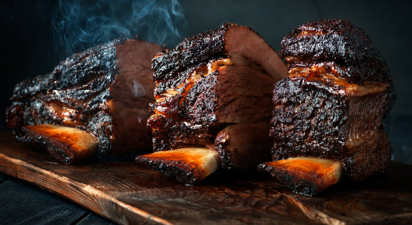 3 pieces of smoked beef ribs