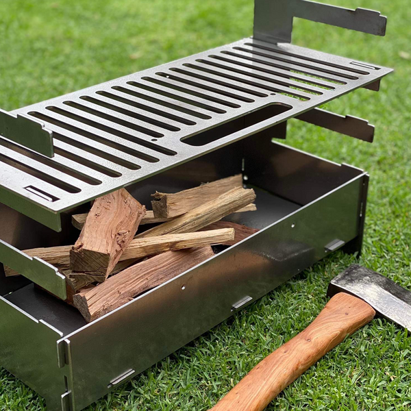 Portable flat-pack bbq grill