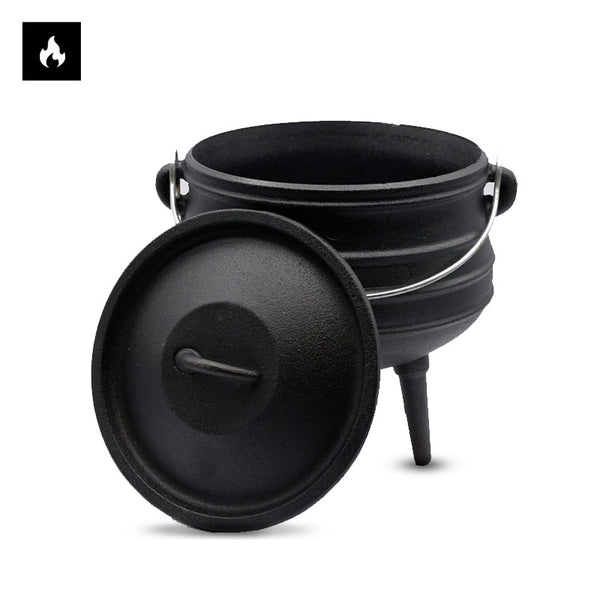 Cast Iron Cooking Pot - Black