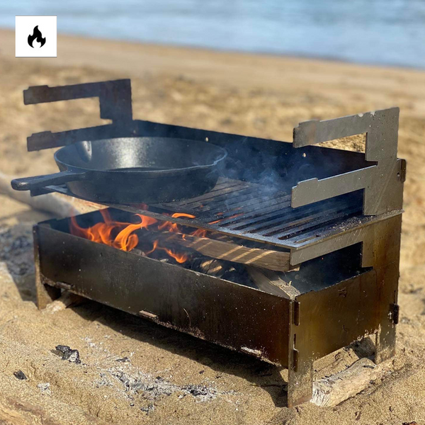 Portable flat-pack bbq grill